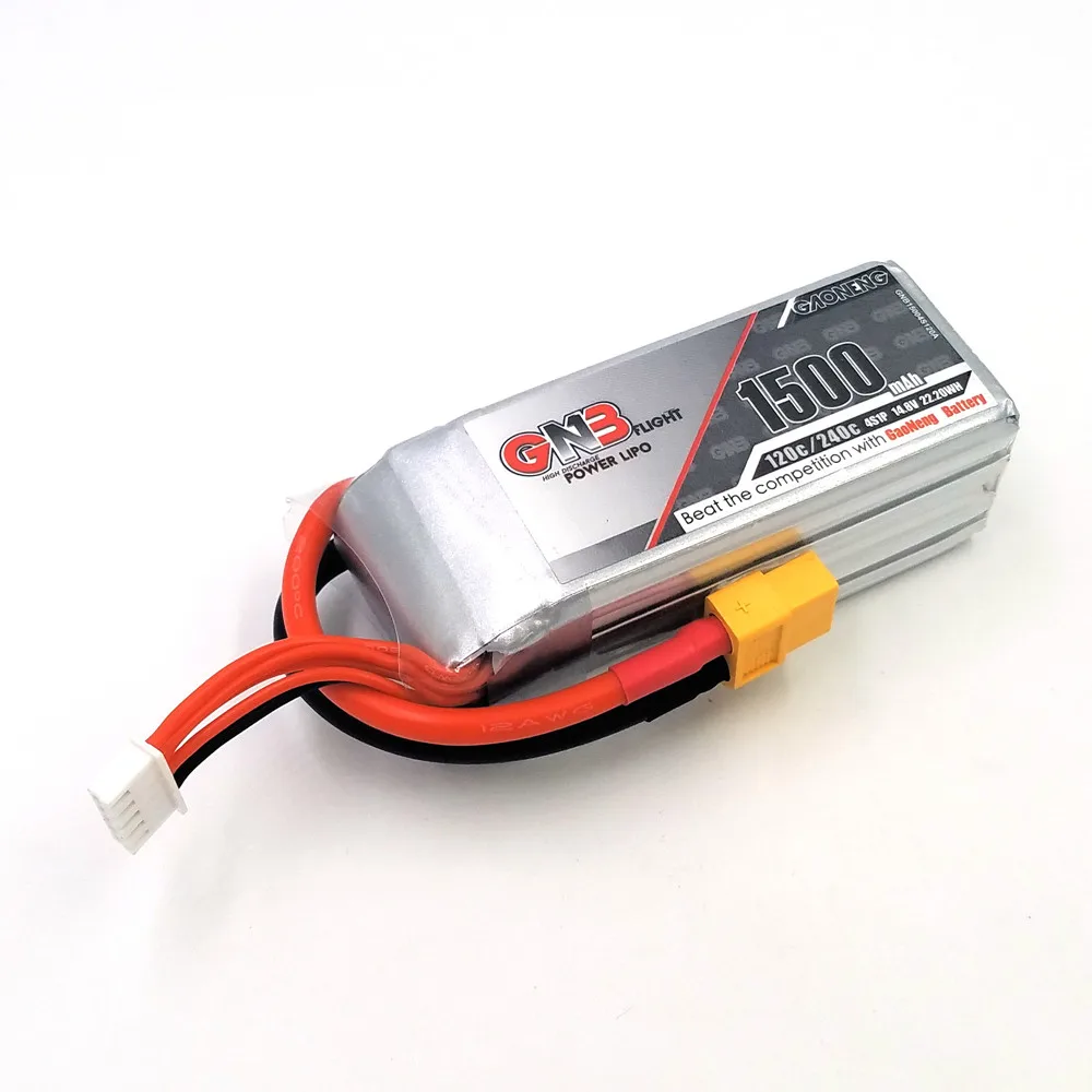 Квадрокоптер Gaoneng GNB 1500 мА · ч 14 8 в 120C/240C 22.2WH Lipo аккумулятор XT60 штекер 250 3D FPV