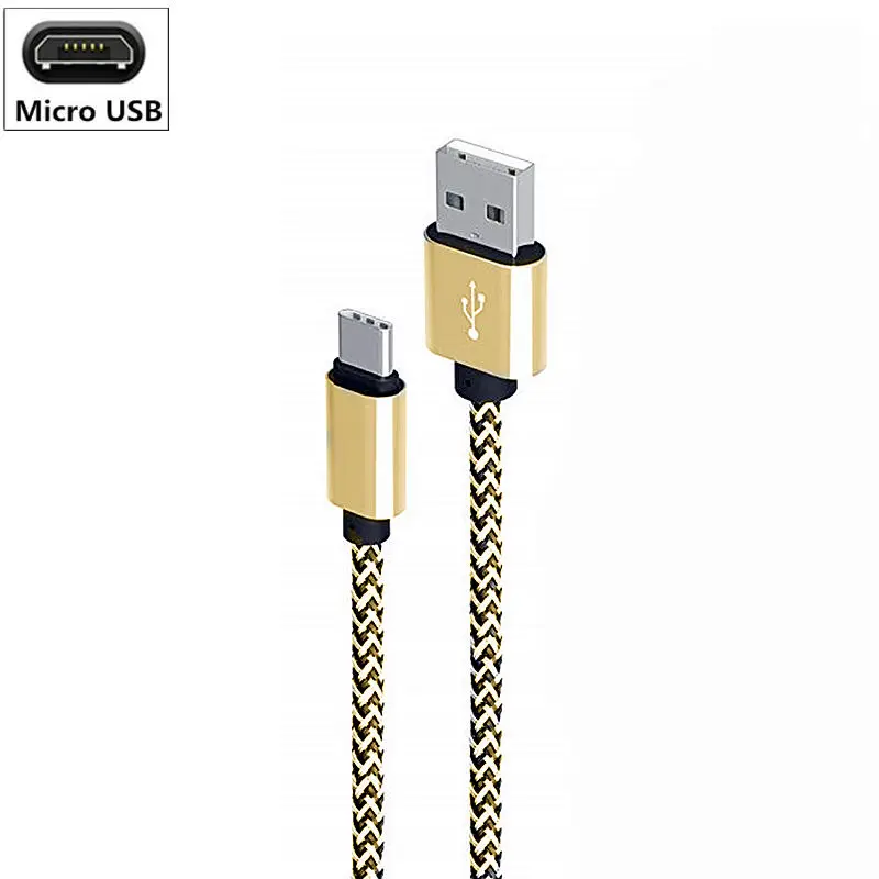Кабель зарядного устройства микро-usb для sony Xperia Z1 Z2 Z3 Z5 компактный E5 X Тип C XA XA1 XA2 ультра XZ XZ1 XZS XZ2 XZ3 L1 L2 M4 M5 цвета морской волны - Цвет: Gold Micro USB