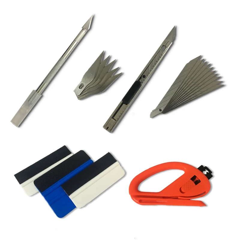 Tools kit Металлическая ручка скальпель визг виниловый резак художественный резак полезный автомобильный Стайлинг обертывание инструменты комплект обертывание кузова пинг инструменты - Название цвета: Tools kit