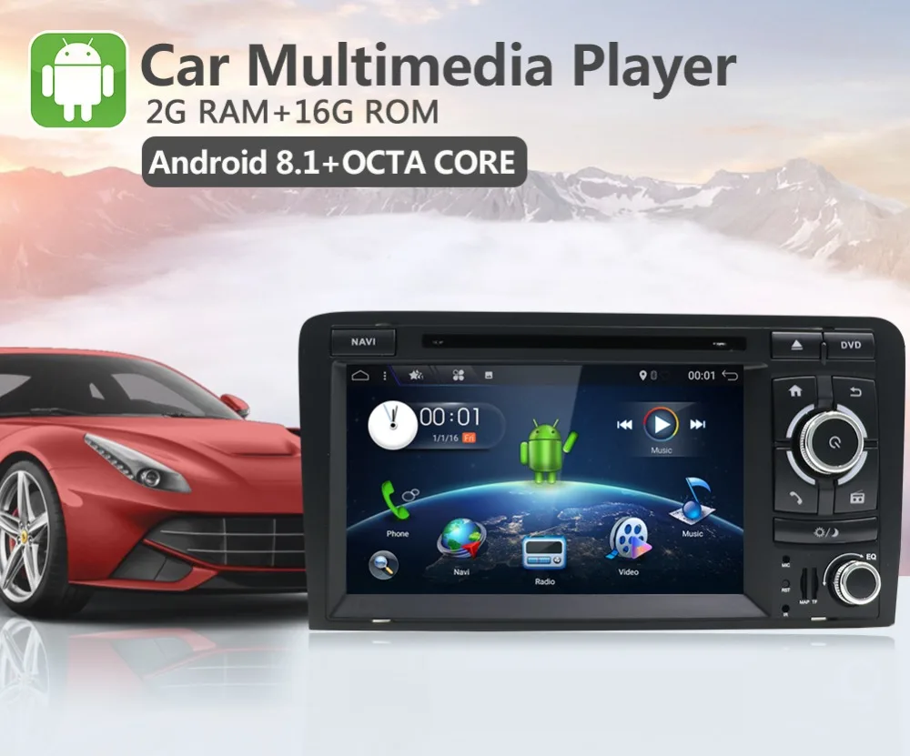 Автомобильный мультимедийный 8 Core 2 din Android 9,0 автомобильный DVD проигрыватель компакт-дисков gps навигации для Audi A3(2003-20011) gps Авто Радио Стерео WI-FI BT