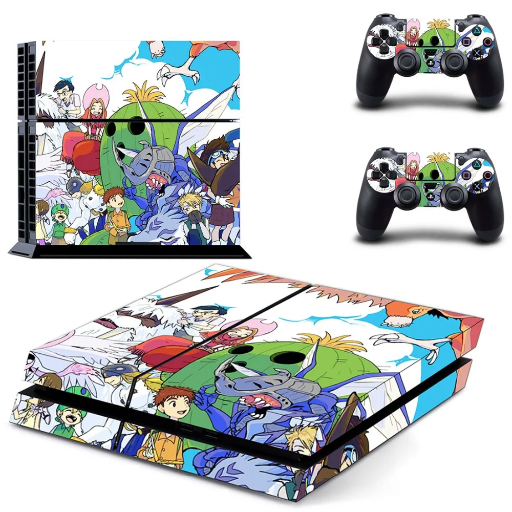 Наклейка для консоли Sony PlayStation 4 и 2 контроллеров | Электроника