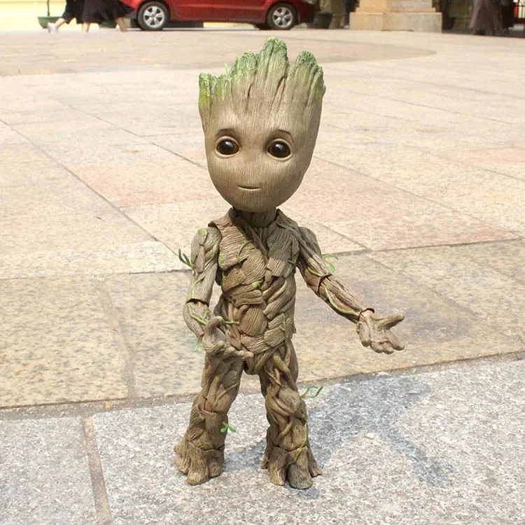 В натуральную величину Грут Marvel стражи Галактики Мстители милый ребенок молодой человек на дереве 25 см фигурка ко ХТ горячие игрушки легенды
