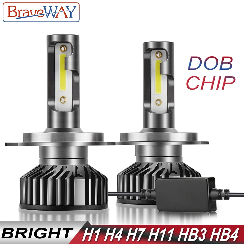 Лампы светодиодсветодиодный BraveWay с чипом DOB 72 Вт 9006 лм 12 В|Передние LED-фары для