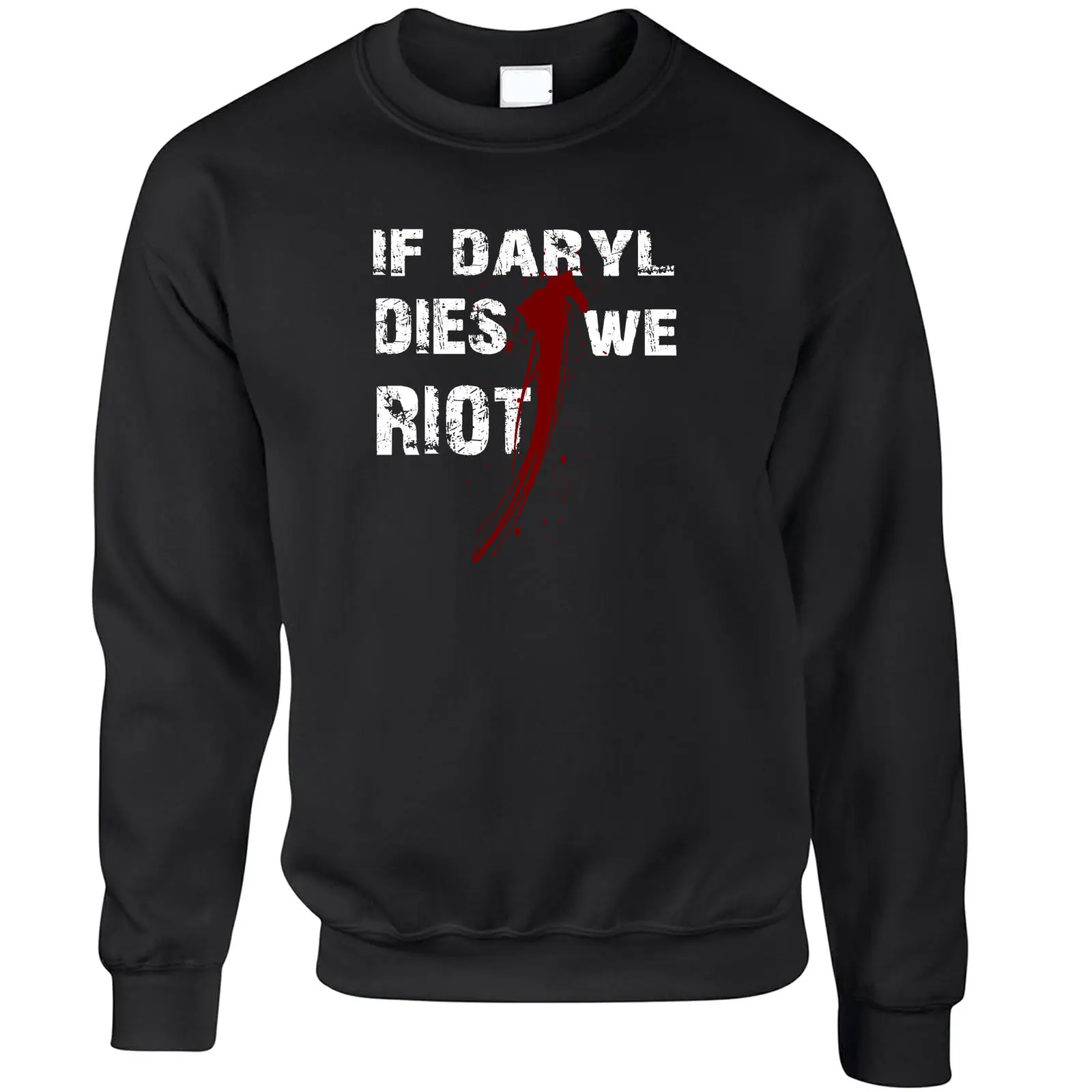 ТВ-пародия унисекс-пуловер Wenn Daryl Dies Wir randalieren слоган | Мужская одежда