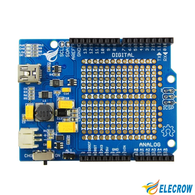 Elecrow LiPower щит для портативного устройства Arduino 2 в 1 макетная плата 3 7 модуль литий