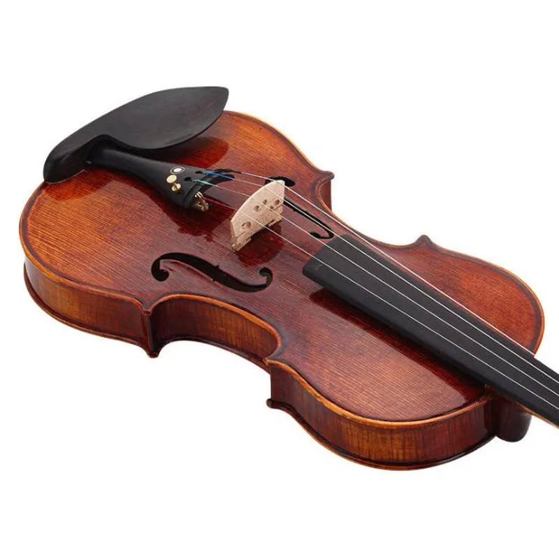 ZONAEL скрипка ручной работы 4/4 3/4 1/4 1/8 крафт полоса клен для начинающих w/Case Mute Bow Dark
