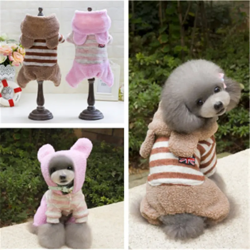 Модная одежда для собак Милая домашних животных хлопковый теплый костюм осенний