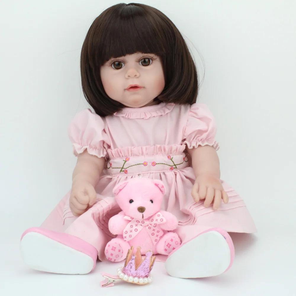 KAYDORA Reborn Baby Doll полностью силиконовая 17 дюймов коллекционные реалистичные куклы детские игрушки для девочек новогодние модные игрушки