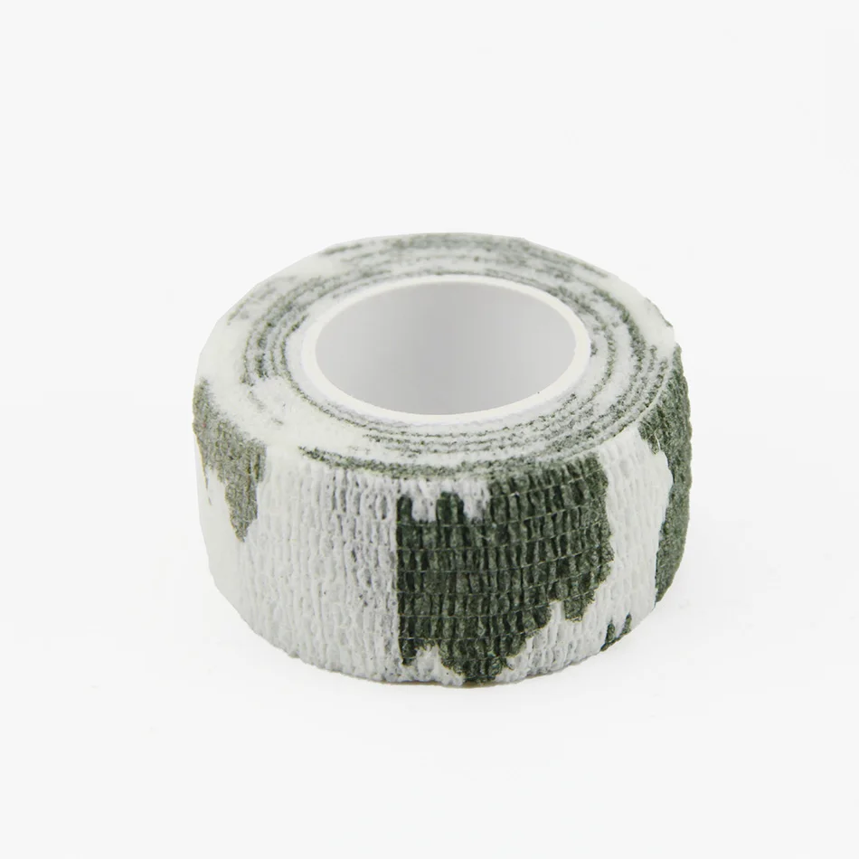 Snow Camo Самоклеящийся бинт на 2,5 см, эластичная камуфляжная повязка для пальцев, Нетканая спортивная повязка - Цвет: Snow Camo