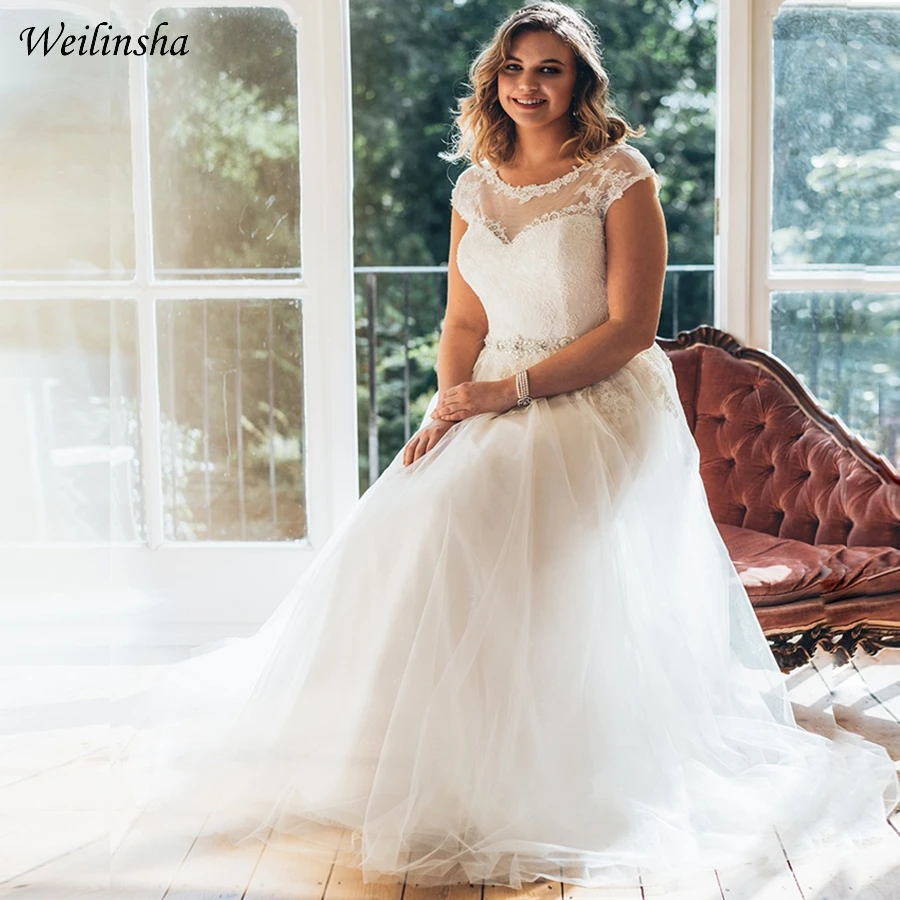 Weilinsha/свадебное платье большого размера Vestido De Novia с рукавами крылышками и