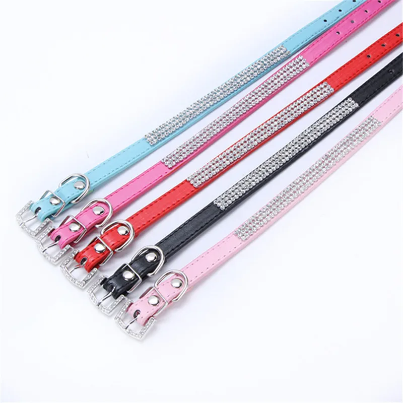 Новинка ошейник для щенков кошек домашних животных 3 ряда горный хрусталь