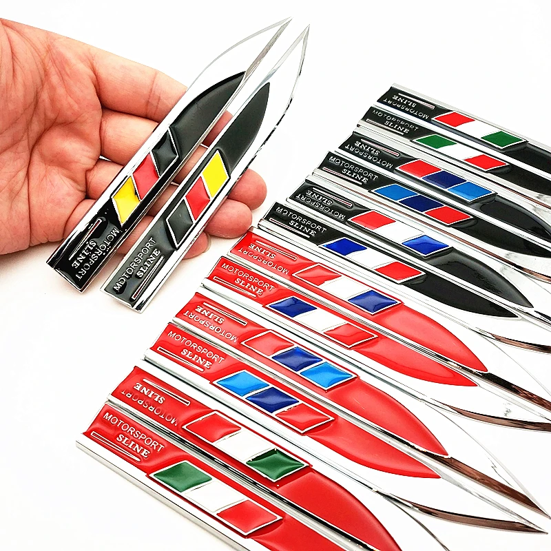 2 шт. наклейки на автомобильные крылья с логотипом SLINE Германия Бельгия Венгрия