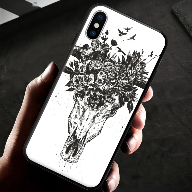 Particular Rarely Horror skull Pattern For iPhone 5 5S SE 6 6S 7 8 Plus X XR XS Max Hard Phone Case | Мобильные телефоны и