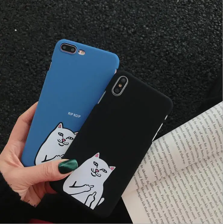Для iphone 7 8X6 Чехол для Fundas 6 S 6s 5 5S se чехол X XR XS Max 8 Plus милый жесткий черный | Мобильные