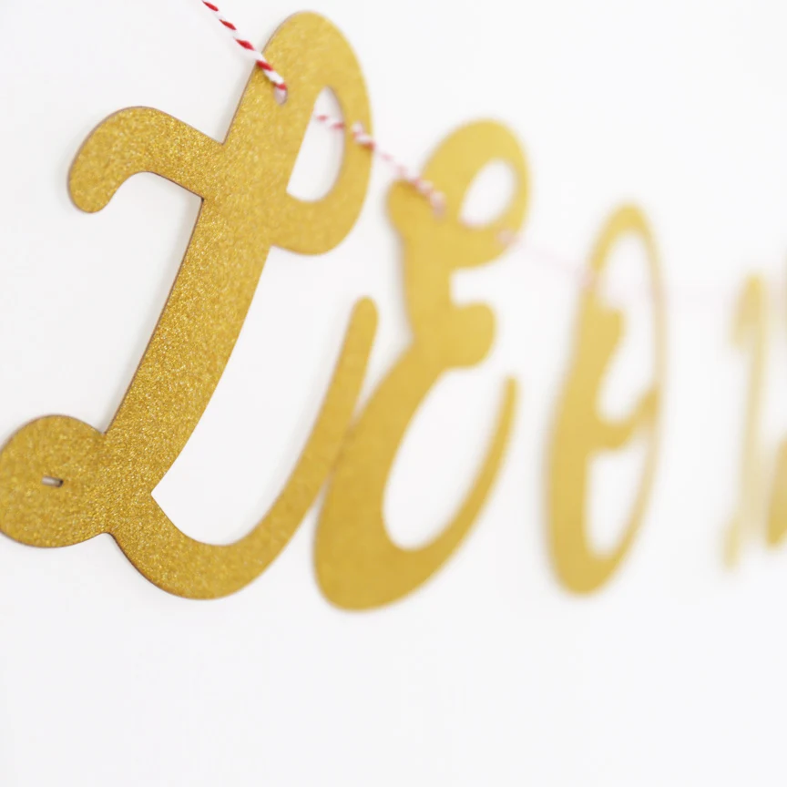 Пользовательские Баннер с блестками на день рождения один год День баннер