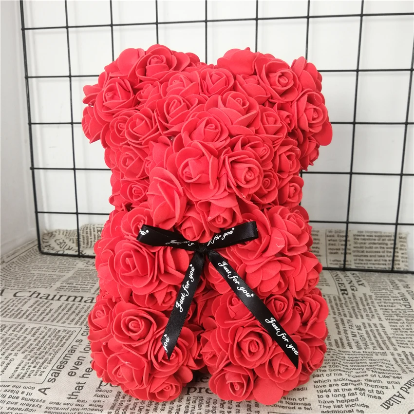 20 см пенопластовый пресс-форма мишки DIY искусственный цветок розы медведь пластиковый медведь розы подарок на день Святого Валентина