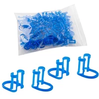 100pcs blue color cotton roll holder disposable clip for teeth dental clinic dental isolator tool