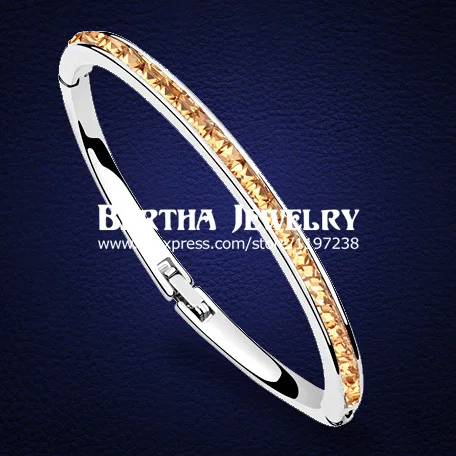 Новинка Лидер продаж браслет с кристаллами Сваровски застежка-пуговица
