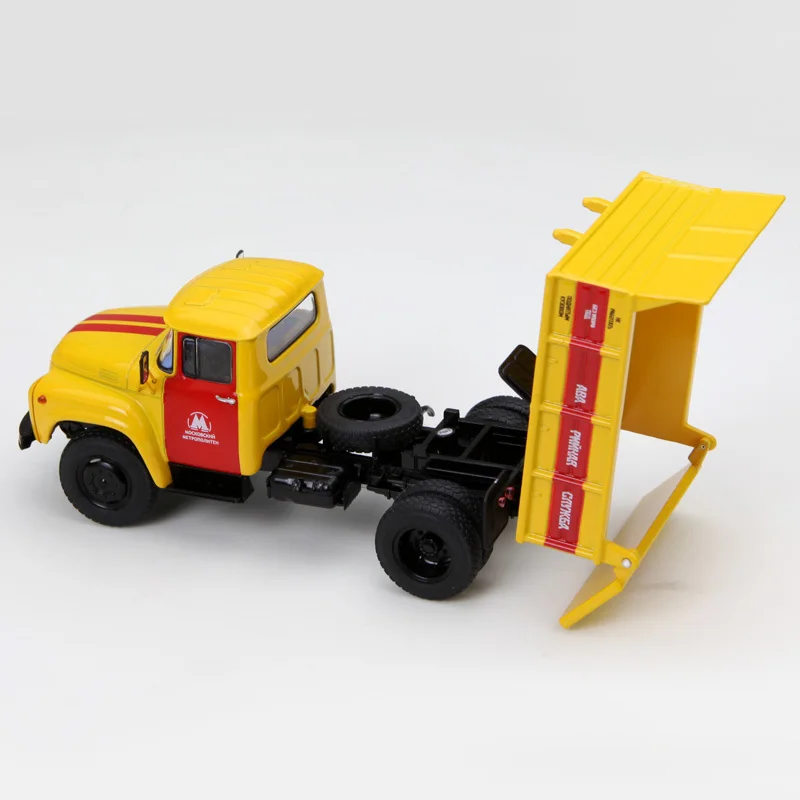 Out Of Print New Die Cast Metal 1/43 Yellow Russian Soviet Truck Desktop Display Collection Model Toys For Children
