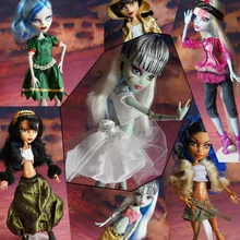 Лидер продаж для кукол Monster High 30 предметов = платья + обувь сумки