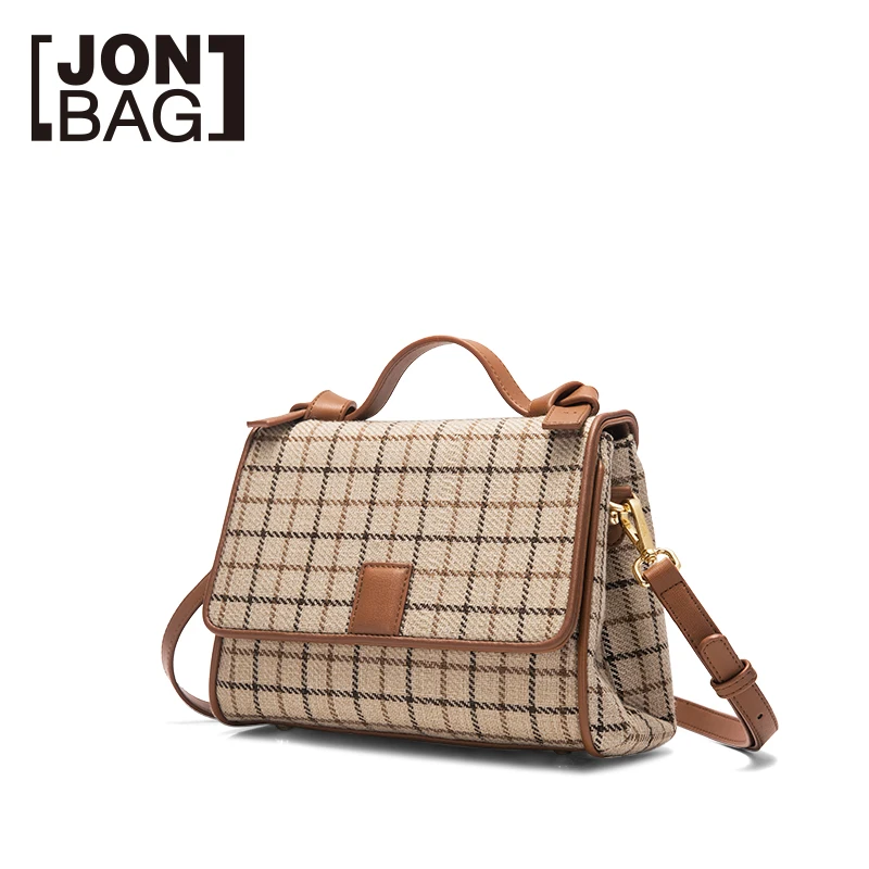 JONBAG Досуг Девушка сумка Новый универсальный студент рука коносамент плечо latticed