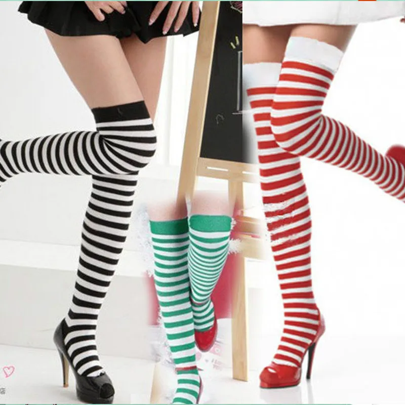 Разноцветные женские чулки полосатые женская спортивная обувь A548|striped stockings|stockings