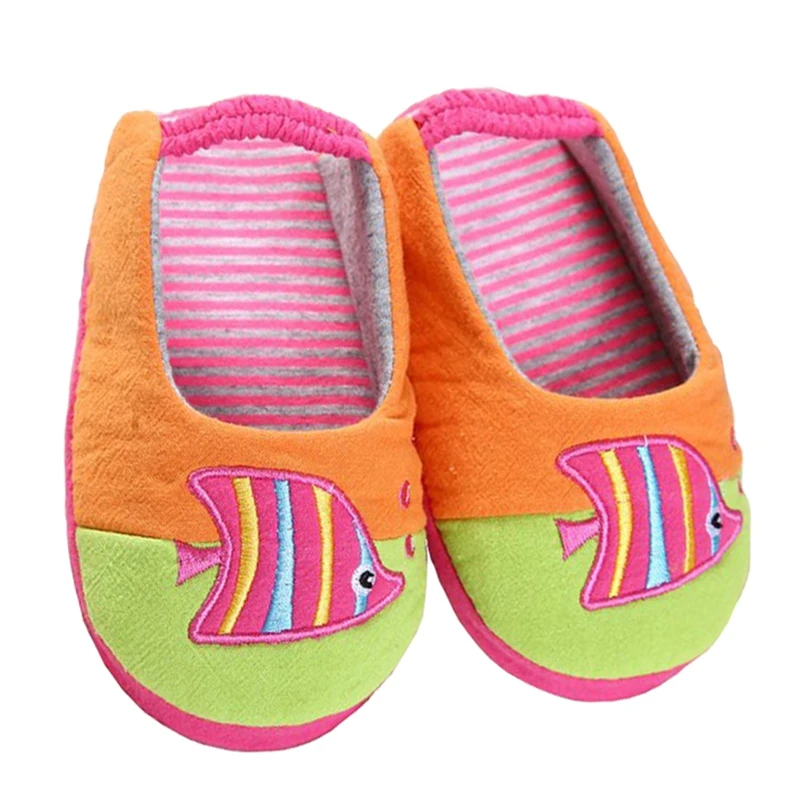 

Toddler Baby Slippers Kids Shoes for Girls Cute Cartoon Fish Indoor Rubble Sole House Casual Garden Home Flats Children Slipper