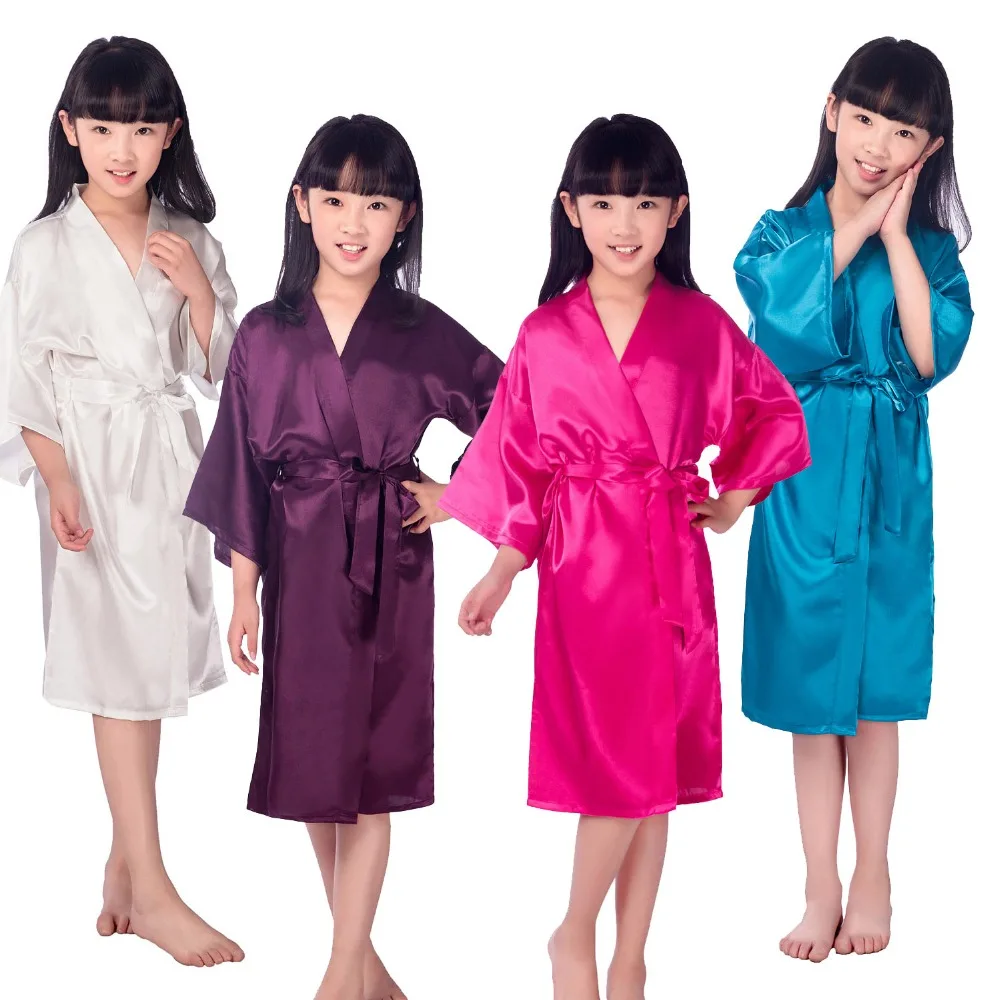 Новинка 2017 атласная пижама шести цветов Детская/Детская летняя Пижама свадебная