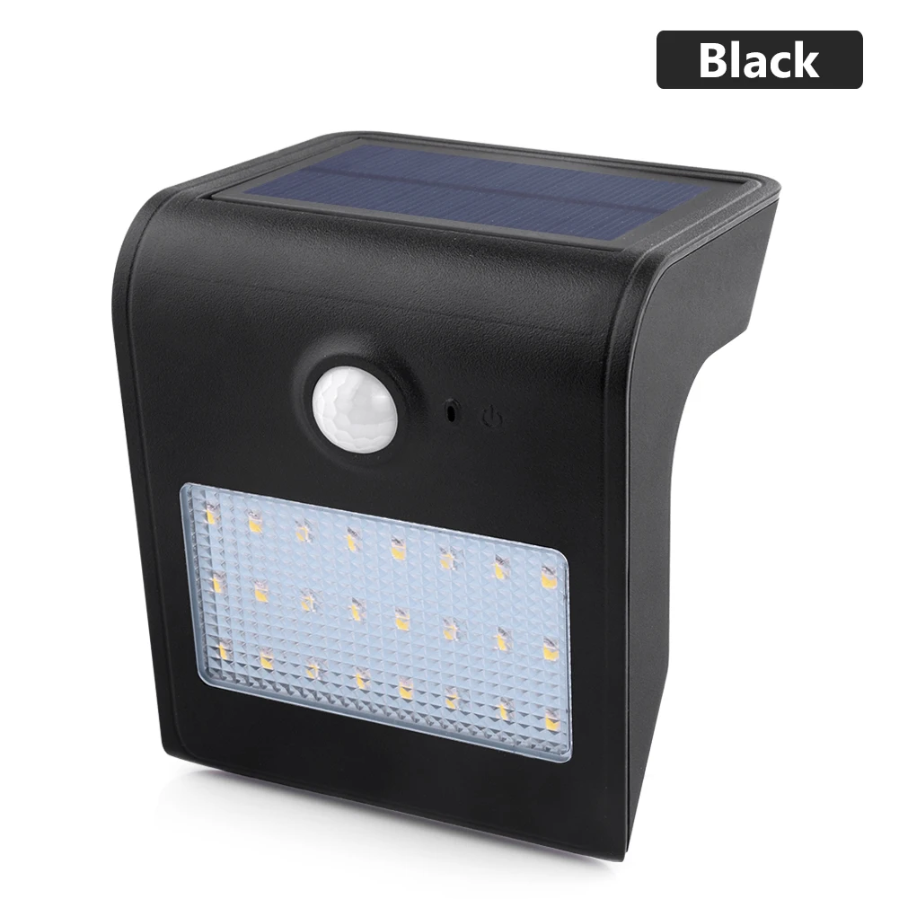 black TSLEEN 1/2/4 шт. затемнения Солнечный свет 24leds солнечной лампы белый 6000 К наружного освещения движения PIR Сенсор проход забор лампы - Испускаемый цвет: black