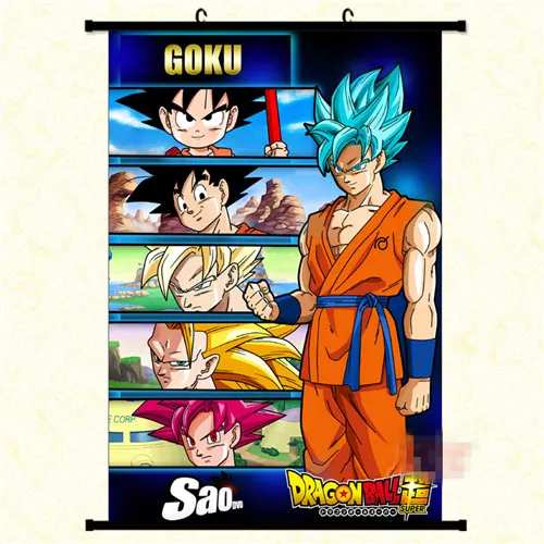 11 Аниме Манга Dragon Ball; Dragonball Z прокрутки живописи 40x60 картина наклейки на обои Плакат 002 - Цвет: 11