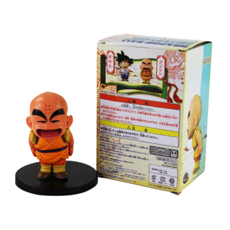 Аниме DRAGONBALL Dragon Ball Z Сон Гоку Улун соответствующий основным требованиям директив ЕС Chiaotzu плов детство Krillin из ПВХ, двигающиеся фигурки, Коллекция Подарочные модельные игрушки - Цвет: With box-C