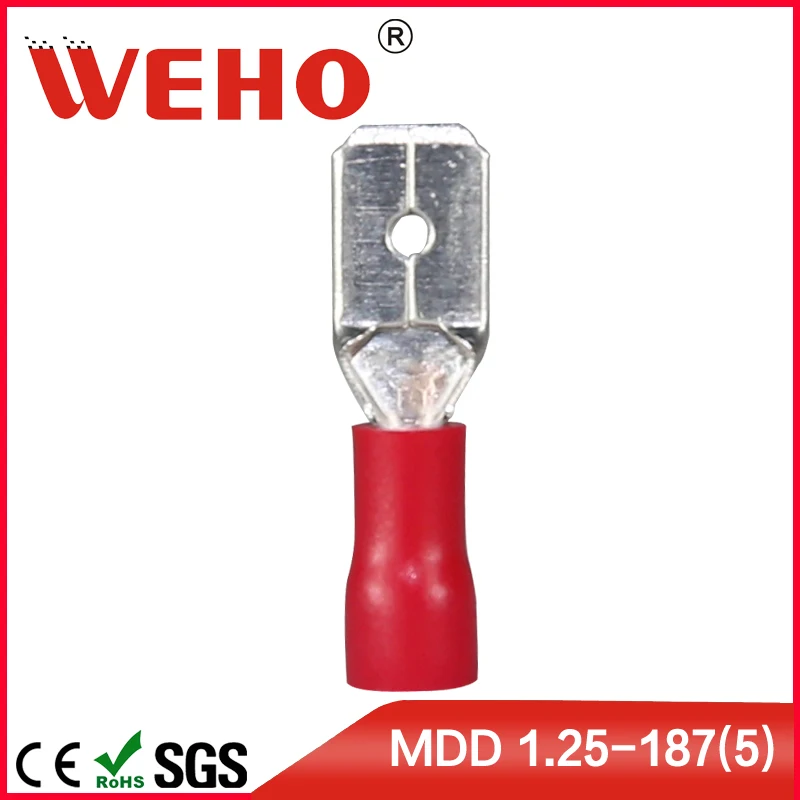 MDD1.25 187(5) 1000 шт./упак. Бесплатная доставка MDD tab лезвие терминальные соединители