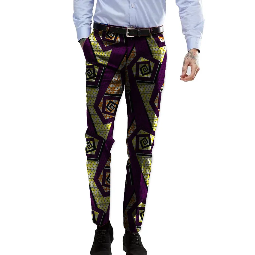 Модный повседневный мужской костюм с принтом в африканском стиле брюки