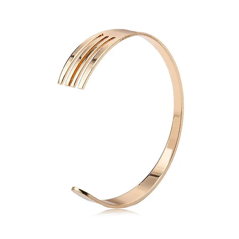 Серебряный черный золотой цвет нож вилка браслеты открытые манжеты для женщин и