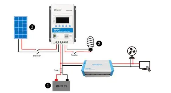 EPEVER TRIRON MPPT 30A 20A 10A Солнечный Контроллер заряда 12 в 24 в автоматический черный светильник ЖК-Модульный солнечный регулятор отрицательного заземления