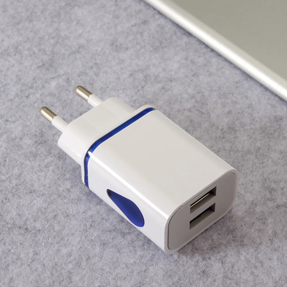 EPULA EU штепсельная вилка LED USB AC быстрое зарядное устройство адаптер 2 порта для