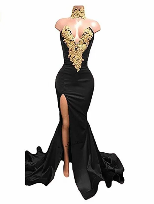 Женское длинное вечернее платье-русалка Бордовое платье с золотистой кружевной