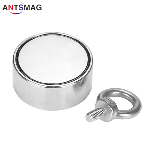 Двусторонний круглый неодимовый магнит с окуляром для рыбалки и спасения на реке
