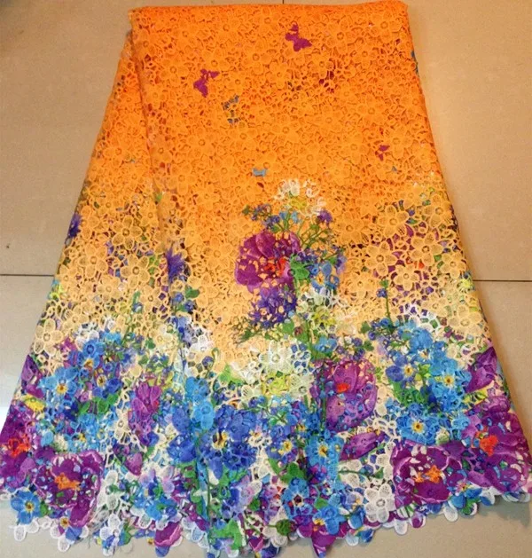 Бесплатная доставка! 2017 Африканский шнур кружева ткань гипюр кружевной ткани cupion