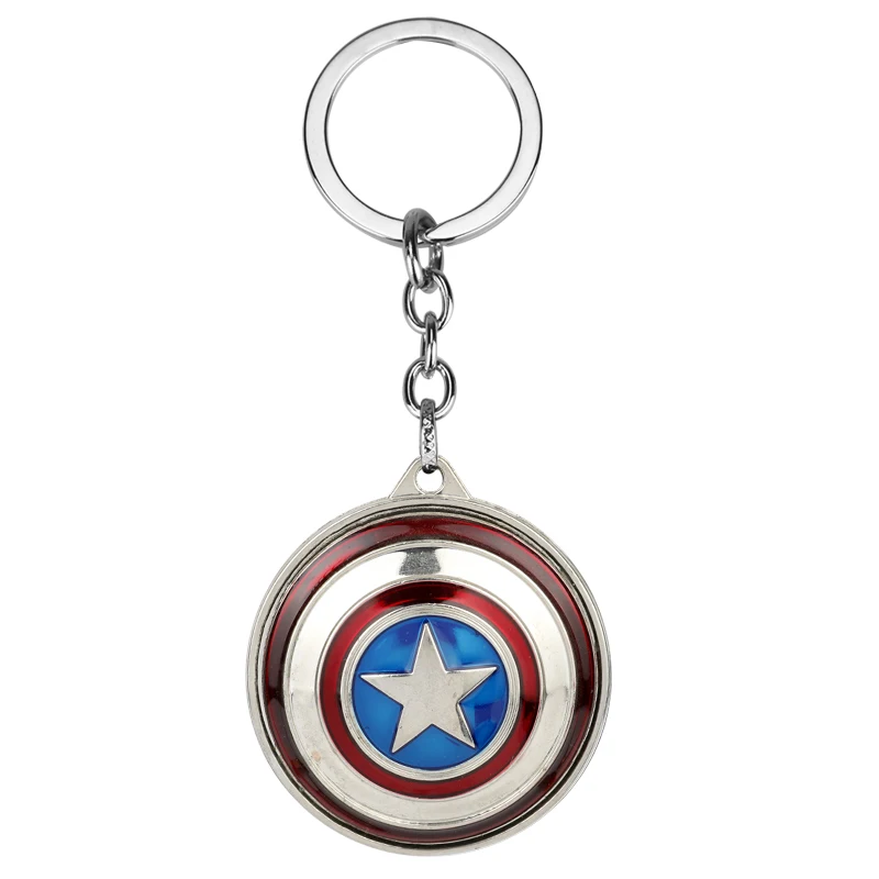 MQCHUN The Avengers Капитан Америка Поворотная цепочка для ключей щит брелоки для подарка брелок для ключей от автомобиля chaveiro ювелирные подарки, держатель для ключей
