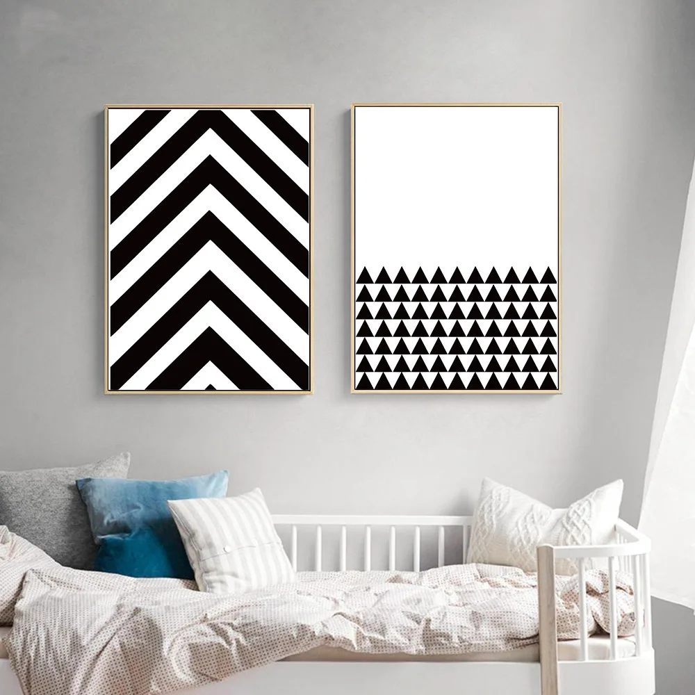 Абстрактном картина маслом печать плакатов черный белый цвет минималистское