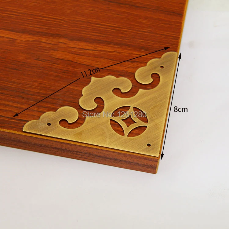 10 шт. антикварная латунная угловая скоба мебель Рабочий стол шкатулка для