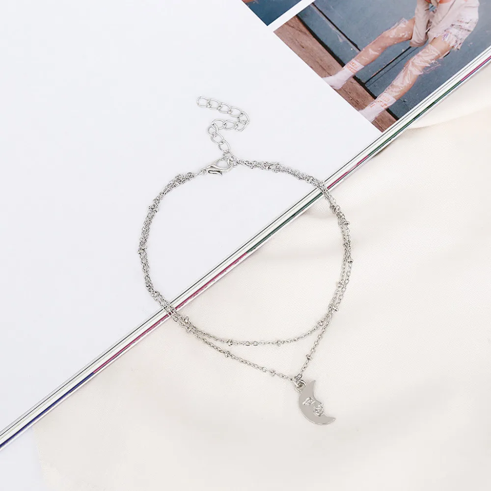 Женский браслет на щиколотке элегантный с регулируемой цепочкой высокое