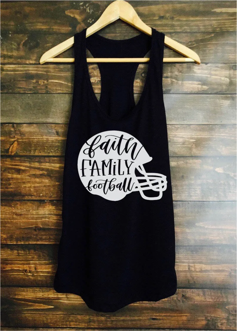 Faith семья футбол на бретелях с надписью Женская Графический вечерние пикантные 90s