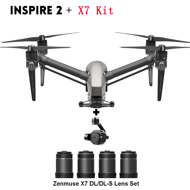 Inspire 2 X7 Kit DJI Inspire 2 беспилотный Радиоуправляемый летательный аппарат-Квадрокоптер на дистанционном управлении с ZENMUSE X5S ZENMUSE X4S 5,2 k или 4k Экшн-камера DJI Mavic Pro drone уже в продаже - Цвет: Inspire 2 X7 Kit
