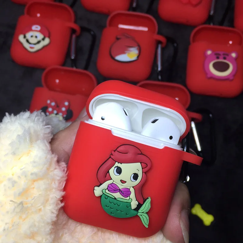 Милые Мультяшные Чехлы для наушников для AirPods i10 i12 TWS, чехлы для наушников с Минни Микки для Apple Air Pods, чехлы С Откидывающейся Крышкой для гарнитуры