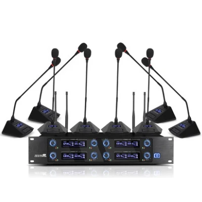 Conference Mic UHF 8 каналов Ручной беспроводной микрофон Система беспроводной микрофон Профессиональный для сцены KTV Караоке Пение вечерние Клубные школы - Цвет: Conference Mic