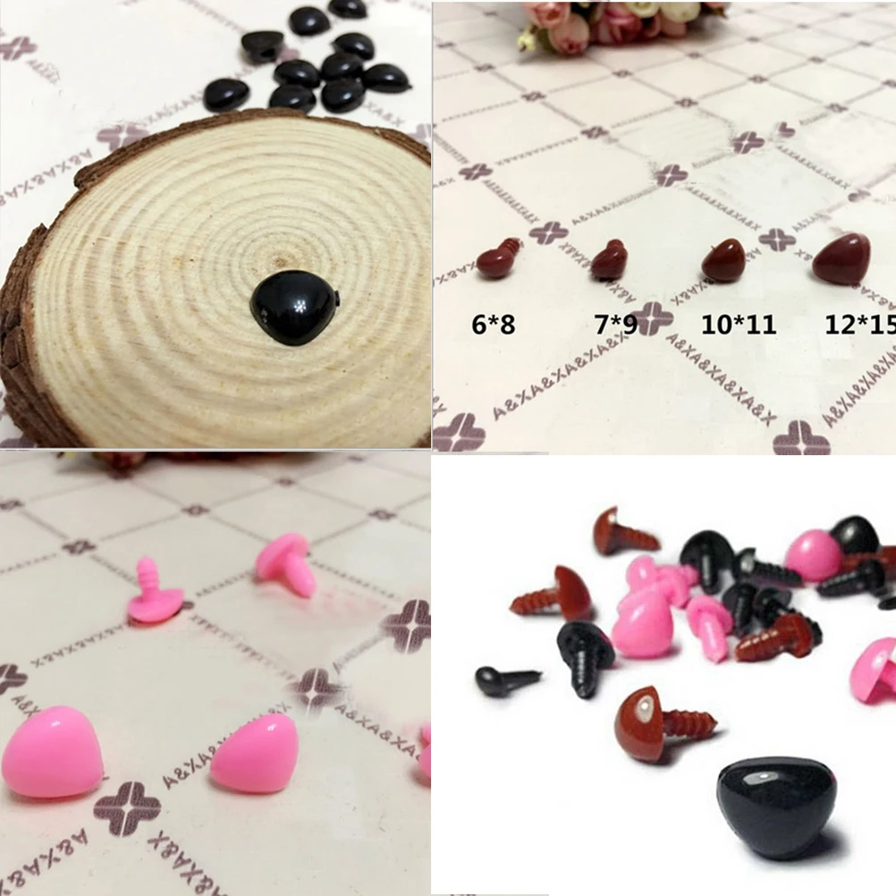 100 шт./пакет DIY Пластик Безопасность Треугольники нос Кукла Мягкие игрушки для