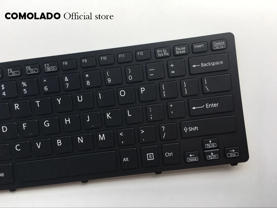 Клавиатура для ноутбука Sony Vaio SVF14N SVF14N1J2R SVF14N1L2R SVF14N1N2E черная розовая рамка с