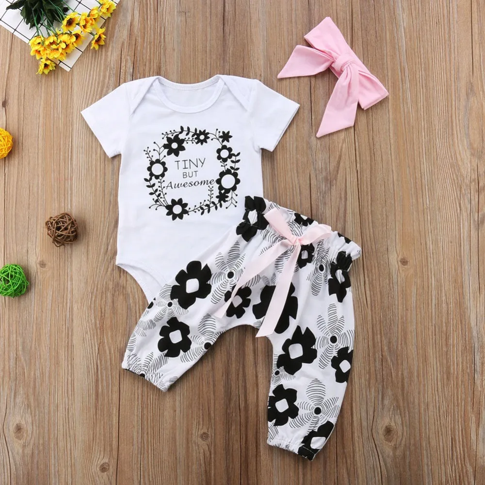 Крошечные но Потрясающие наряды для младенцев новорожденных Ползунки с